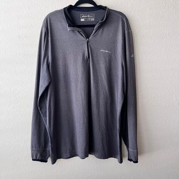 Eddie Bauer Men’s Pullover quarter Zip‎ Long Sleeve Shirt Size Tall XL - Picture 1 of 5